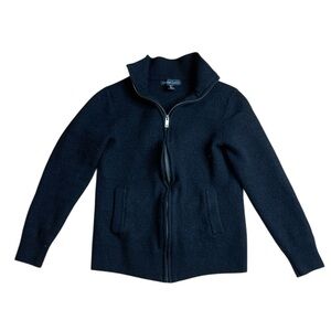 Christian Lacroix 100% Extra Fine Merino Wool Zip-Up Cardigan Jacket Large